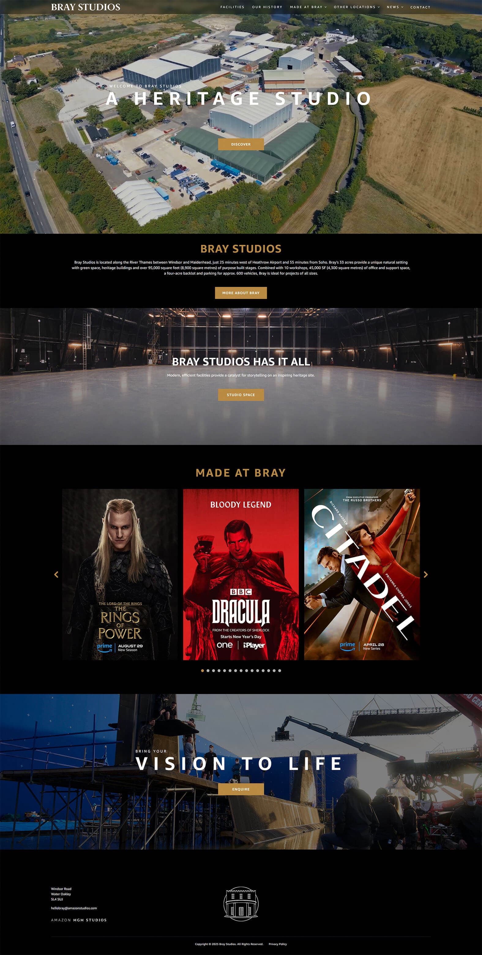 Amazon MGM - Bray Studios Homepage